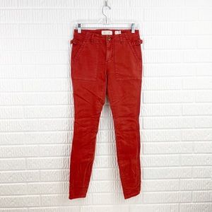 HEI HEI rust colored skinny cargo pants jeans